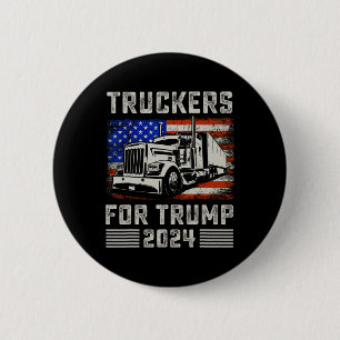Badge Rond 5 Cm Pour Trump American Flag - Trump Vintage 2024