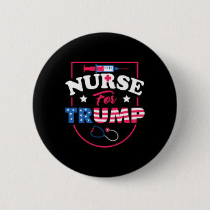 Badge Rond 5 Cm Pour Trump - Soutien des infirmières républicaines