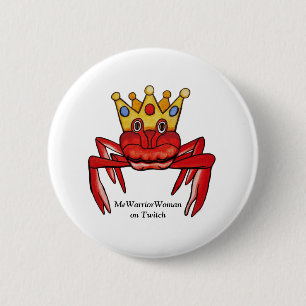 Badge Rond 5 Cm Pourcentage de crabe, MeWarriorWoman sur Twitch