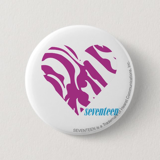 Badge Rond 5 Cm Pourpre 2 de zèbre (Devant)