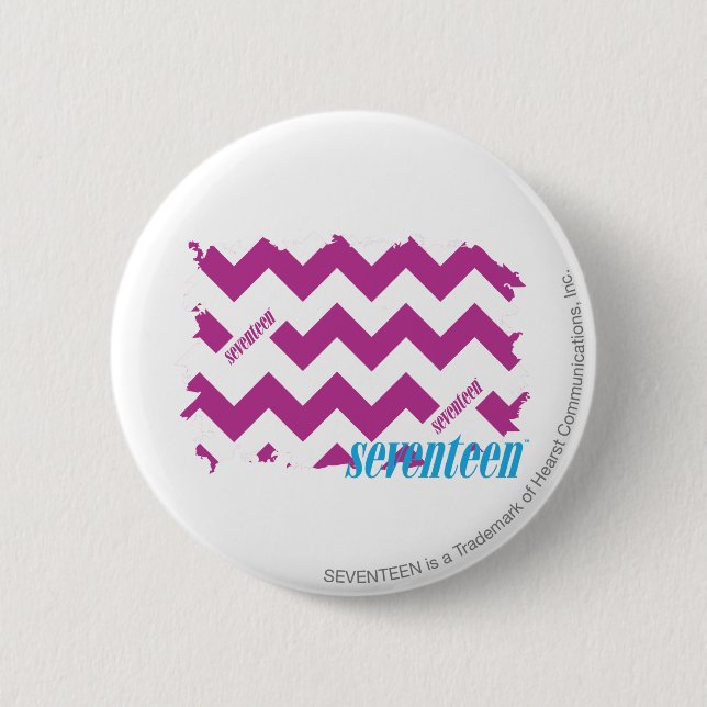Badge Rond 5 Cm Pourpre 3 de zigzag (Devant)