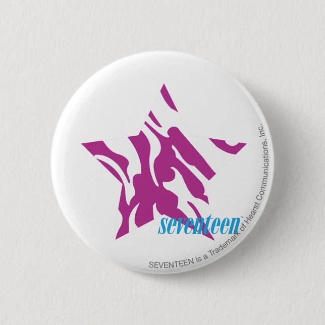 Badge Rond 5 Cm Pourpre 4 de zèbre (Devant)