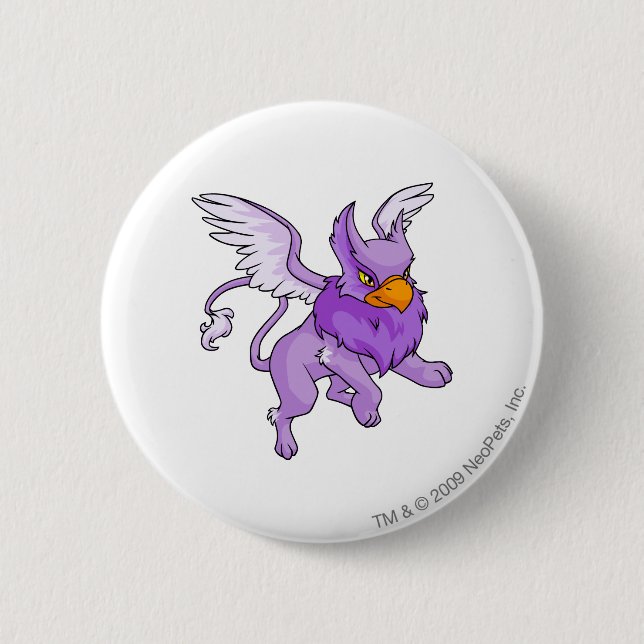 Badge Rond 5 Cm Pourpre d'aire (Devant)
