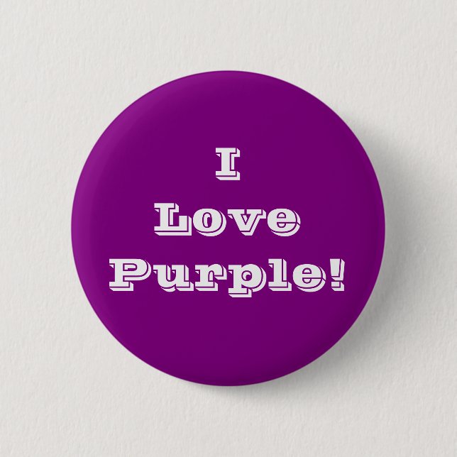 Badge Rond 5 Cm Pourpre d'amour du bouton I (Devant)