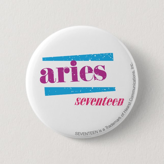 Badge Rond 5 Cm Pourpre de Bélier (Devant)