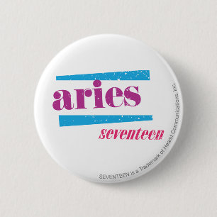 Badge Rond 5 Cm Pourpre de Bélier