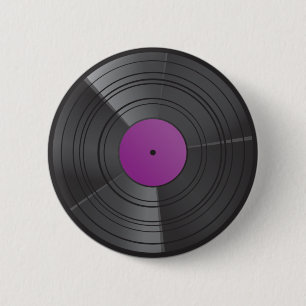 Badge Rond 5 Cm Pourpre de bouton de vinyle