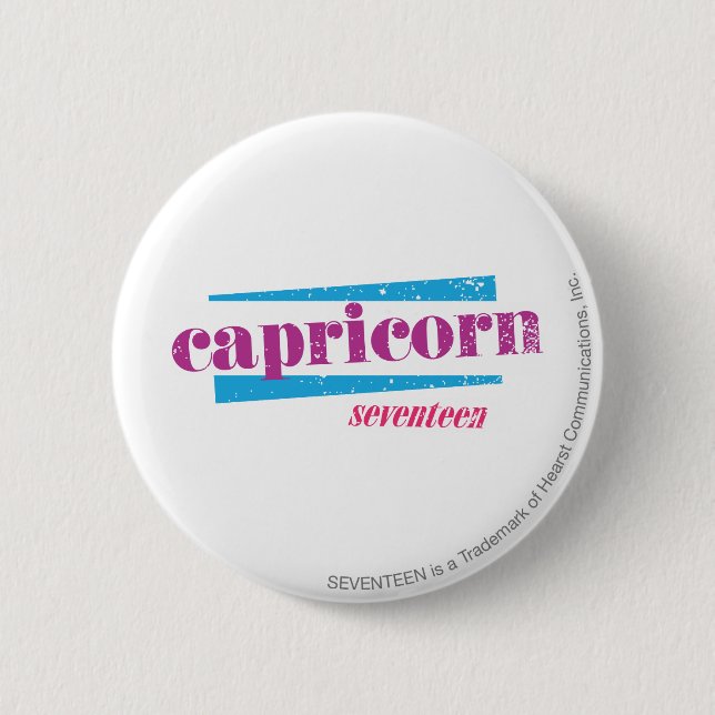 Badge Rond 5 Cm Pourpre de Capricorne (Devant)