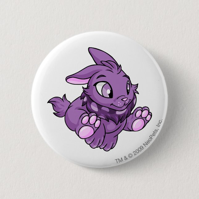 Badge Rond 5 Cm Pourpre de Cybunny (Devant)