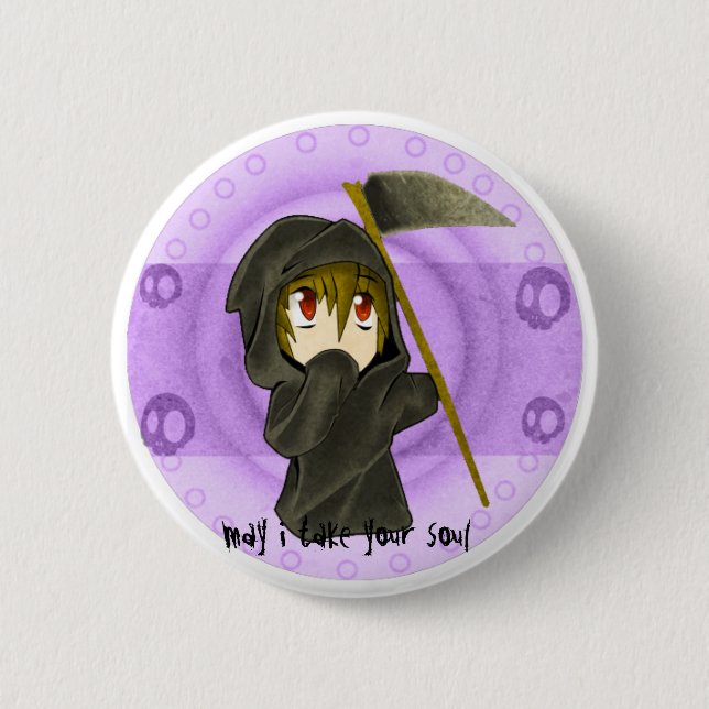 Badge Rond 5 Cm pourpre de la mort (Devant)