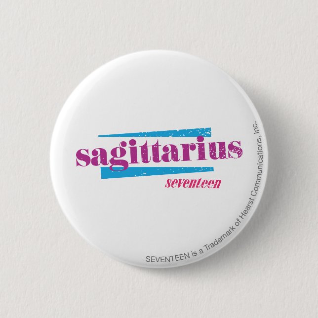 Badge Rond 5 Cm Pourpre de Sagittaire (Devant)