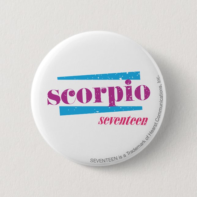 Badge Rond 5 Cm Pourpre de Scorpion (Devant)