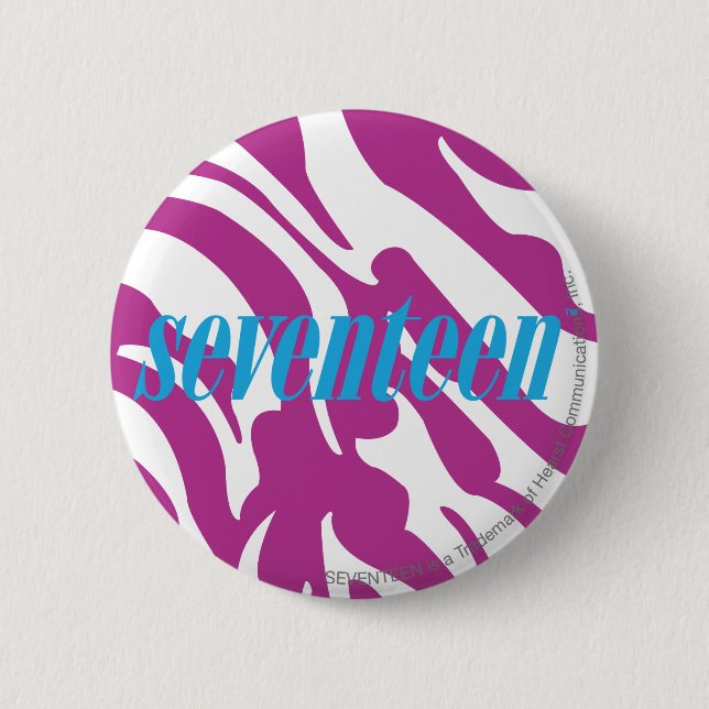 Badge Rond 5 Cm Pourpre de zèbre (Devant)