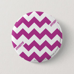 Badge Rond 5 Cm Pourpre de zigzag
