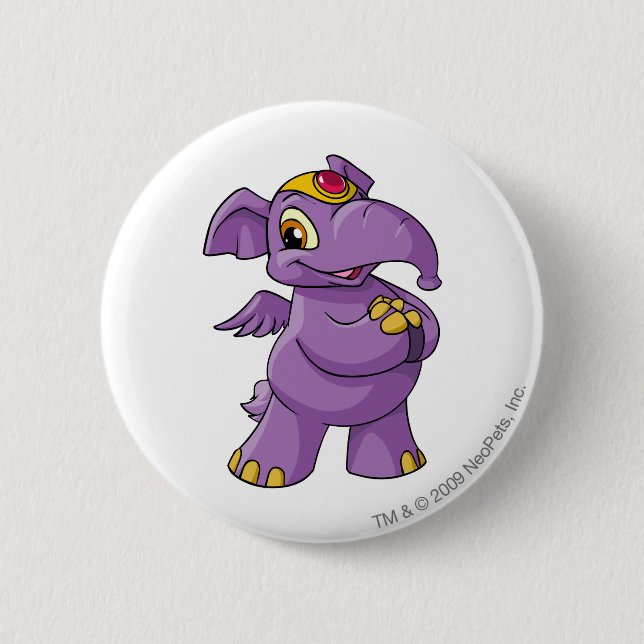 Badge Rond 5 Cm Pourpre d'Elephante (Devant)