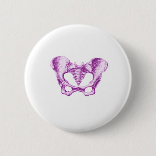 Badge Rond 5 Cm Pourpre femelle de bassin