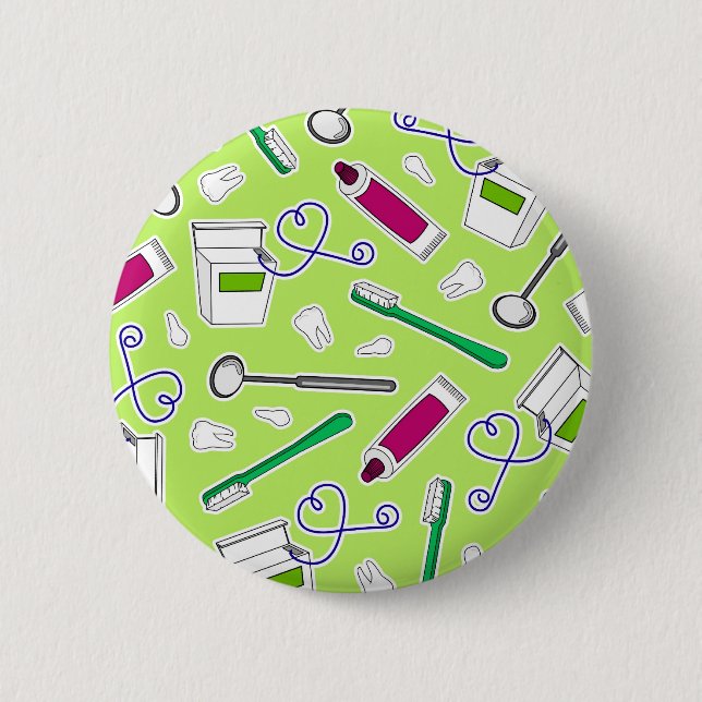 Badge Rond 5 Cm Pourpre mignon de vert d'amour de (Devant)