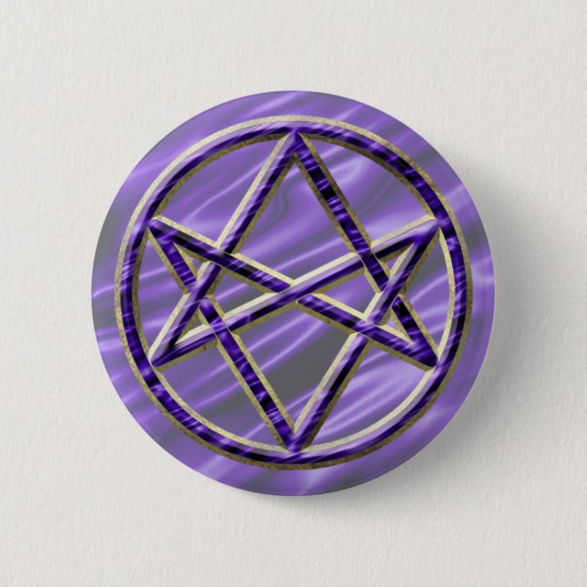 Badge Rond 5 Cm Pourpre royal unicursale (Devant)