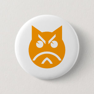 Badge Rond 5 Cm Poussage Emoji Chat