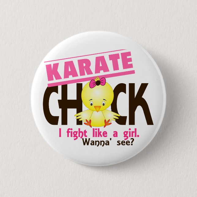 Badge Rond 5 Cm Poussin 1 de karaté (Devant)