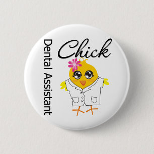 Badge Rond 5 Cm Poussin d'assistant dentaire