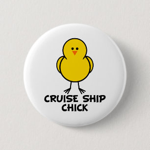 Badge Rond 5 Cm Poussin de bateau de croisière