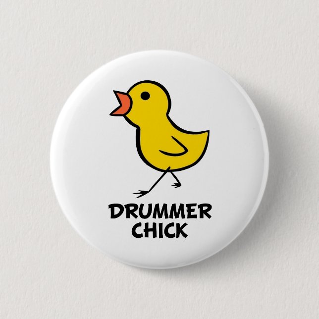 Badge Rond 5 Cm Poussin de batteur (Devant)