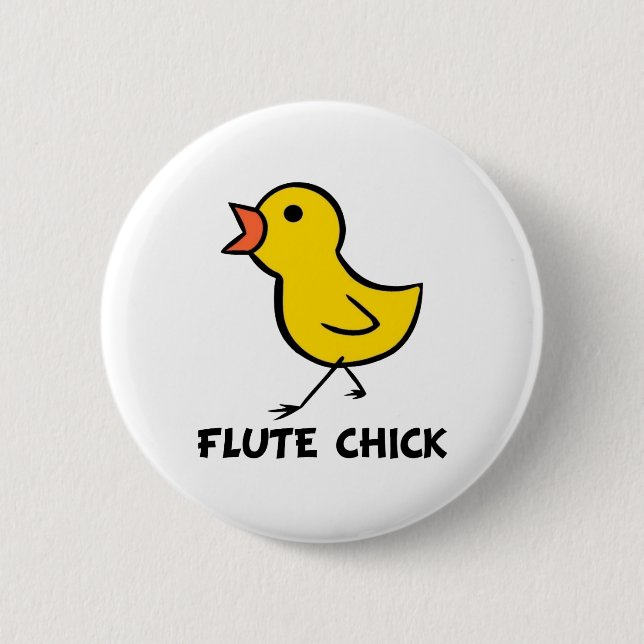 Badge Rond 5 Cm Poussin de cannelure (Devant)