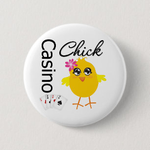 Badge Rond 5 Cm Poussin de casino