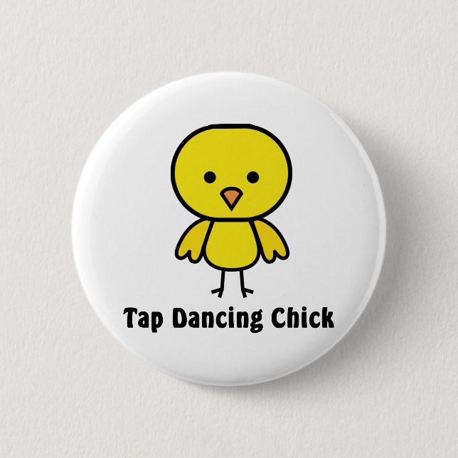 Badge Rond 5 Cm Poussin de claquettes (Devant)