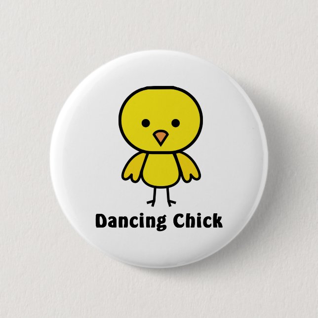 Badge Rond 5 Cm Poussin de danse (Devant)