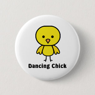 Badge Rond 5 Cm Poussin de danse