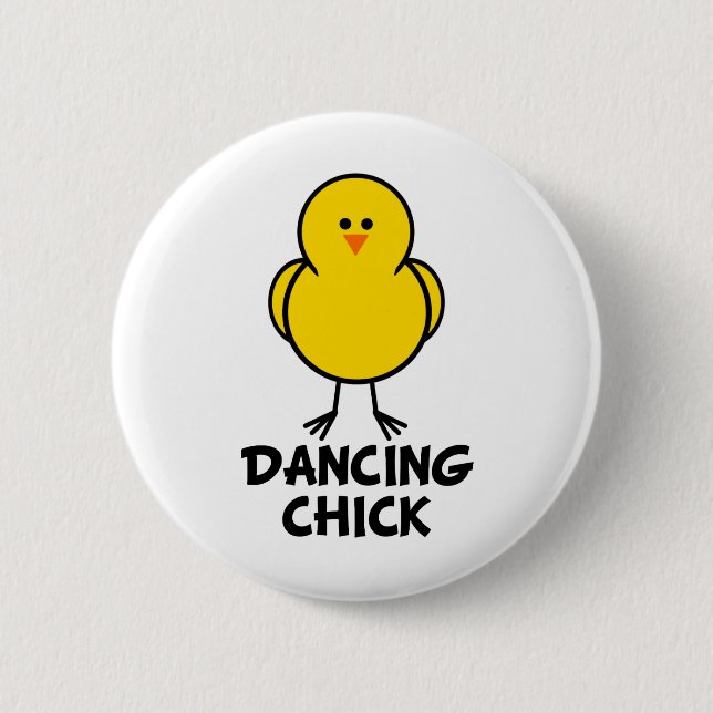 Badge Rond 5 Cm Poussin de danse (Devant)