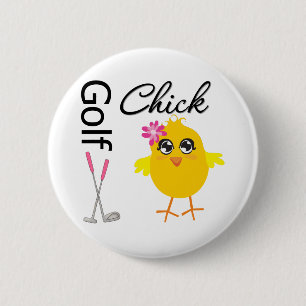 Badge Rond 5 Cm Poussin de golf