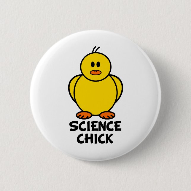 Badge Rond 5 Cm Poussin de la Science (Devant)