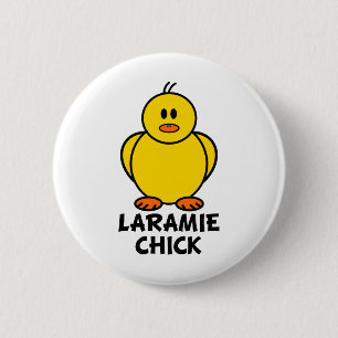 Badge Rond 5 Cm Poussin de Laramie Wyoming