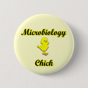 Badge Rond 5 Cm Poussin de microbiologie