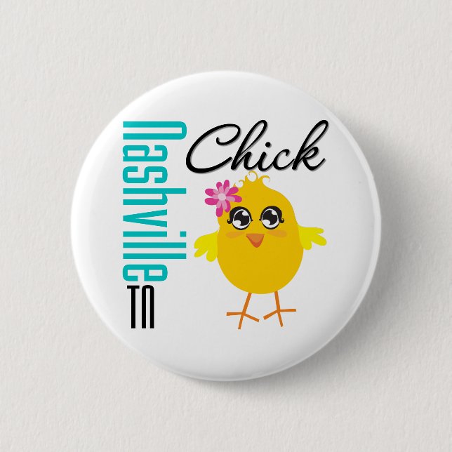 Badge Rond 5 Cm Poussin de Nashville TN (Devant)