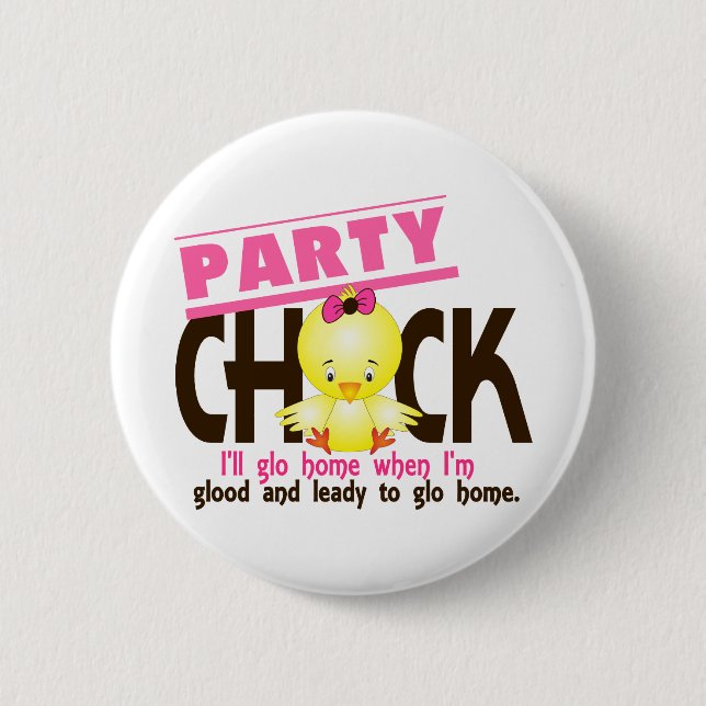 Badge Rond 5 Cm Poussin de partie (Devant)