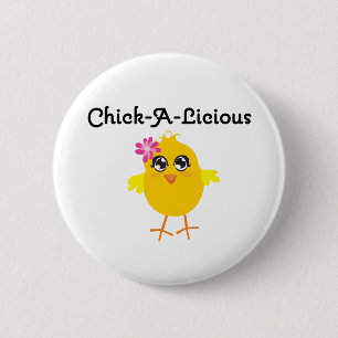 Badge Rond 5 Cm Poussin de Poussin-Un-Licious
