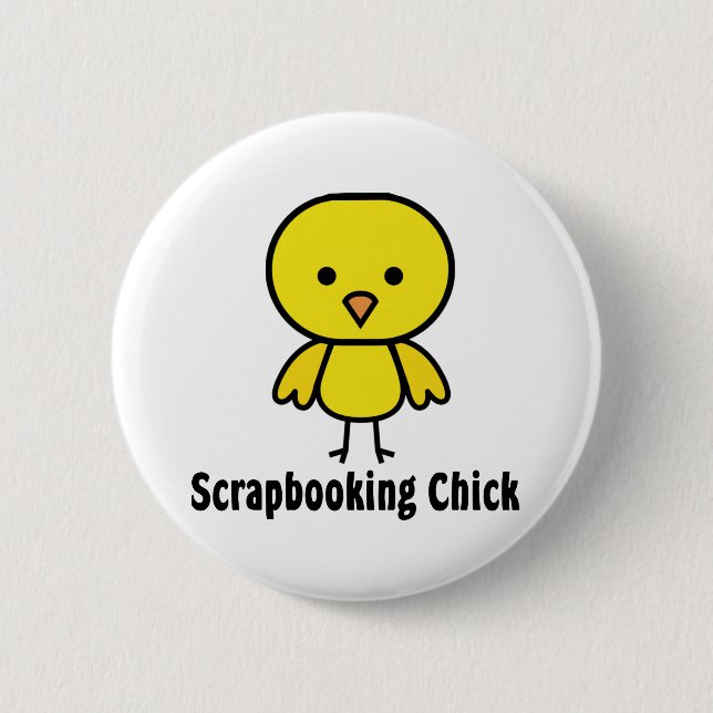 Badge Rond 5 Cm Poussin de Scrapbooking (Devant)