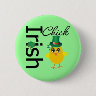 Badge Rond 5 Cm Poussin d'Irlandais du jour de St Patrick