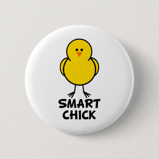 Badge Rond 5 Cm Poussin futé