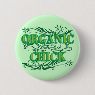 Badge Rond 5 Cm Poussin organique