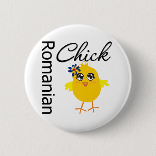Badge Rond 5 Cm Poussin roumain