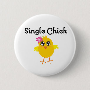 Badge Rond 5 Cm Poussin simple