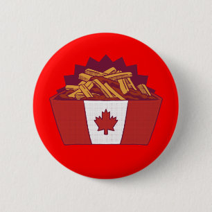 Badge Rond 5 Cm Poutine canadien