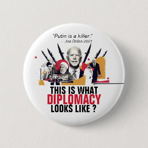 Badge Rond 5 Cm Poutine est un tueur : Bouton Joe Biden 2021
