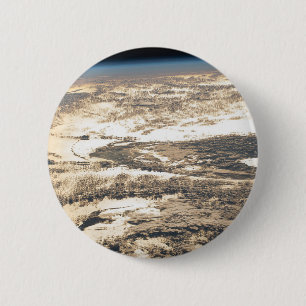 Badge Rond 5 Cm Poutres De Soleil Au Large De L'Océan Atlantique