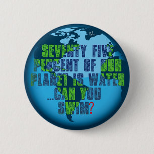 Badge Rond 5 Cm Pouvez-vous nager ?